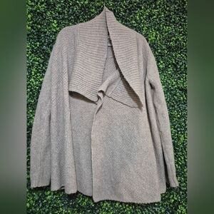 LOFT Tan Open Front Cardigan